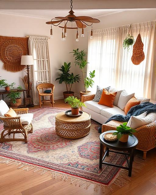Boho interior style example